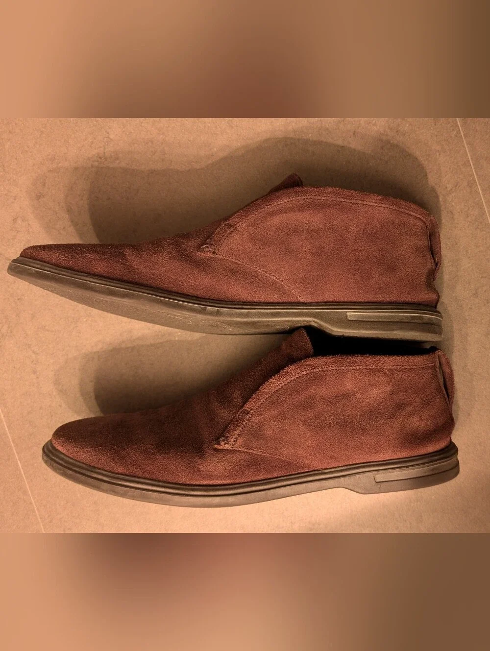 Peter Millar Men's Brown Suede Slip-On Casual Shoes Size 10
